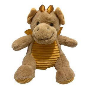 Holiday Home Dragon Plush Toy 9” Brown and Gold Stuffed Animal Collectible